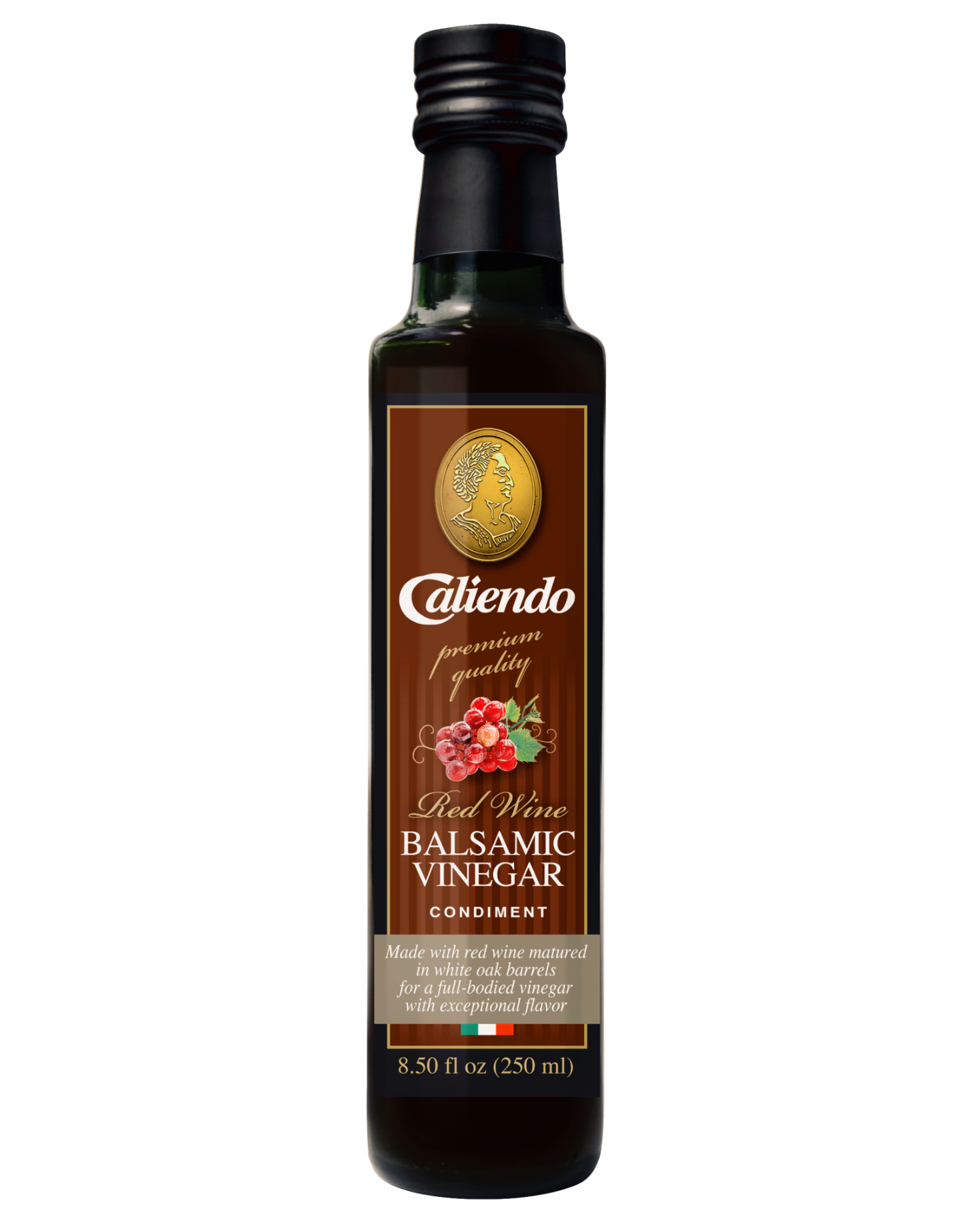 Caliendo Authentic Red Wine Balsamic Vinegar 8.5 Fl Oz Glass Bottle