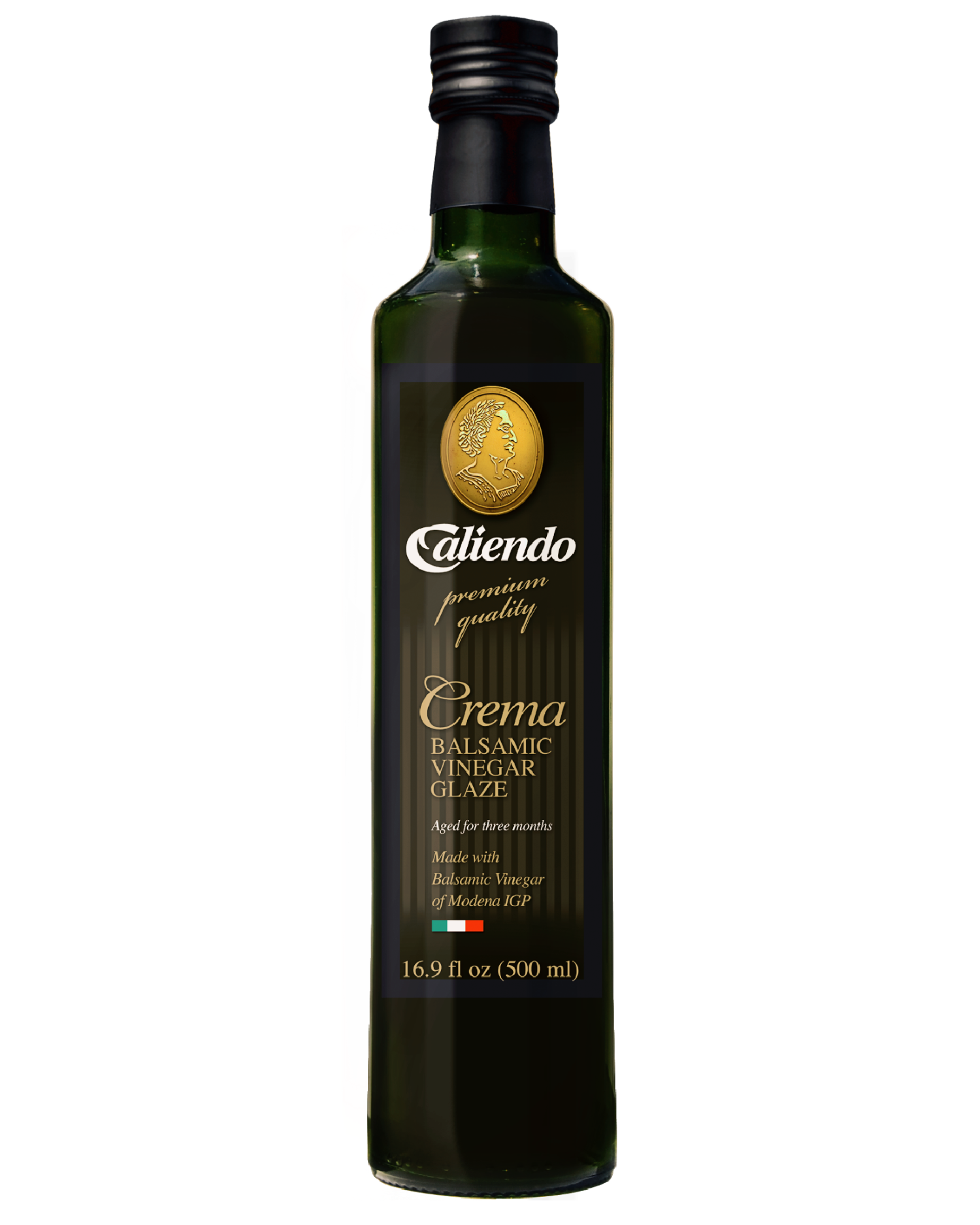 Caliendo Crema Glaze Balsamic Vinegar of Modena of IGP, Authentic Italian, Dense & Dark – 16.9 Fl Oz (500 ml) Plastic Bottle