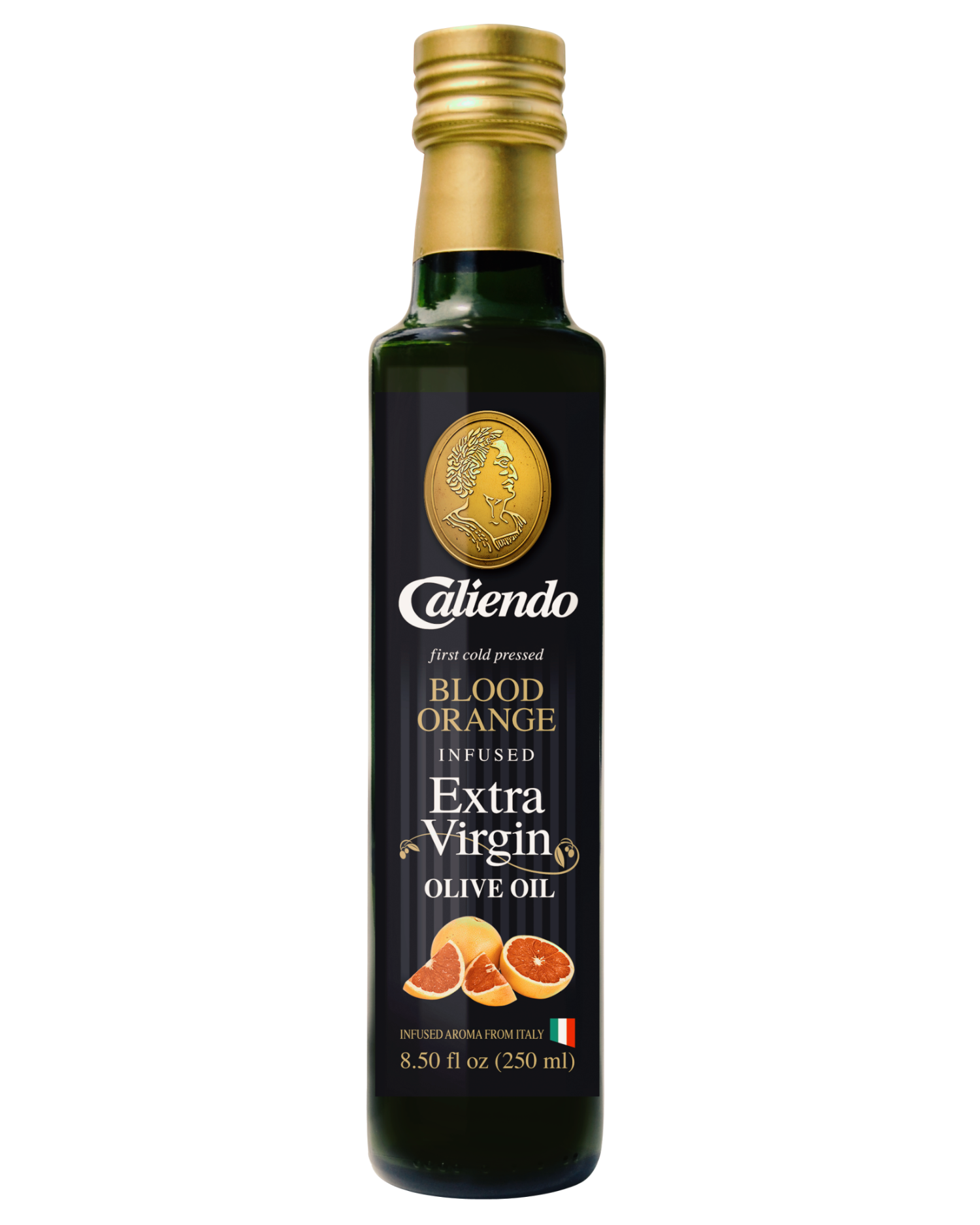 Caliendo Premium Blood Orange Infused Extra Virgin Olive Oil, Authentic Italian 8.5 Fl Oz Bottle