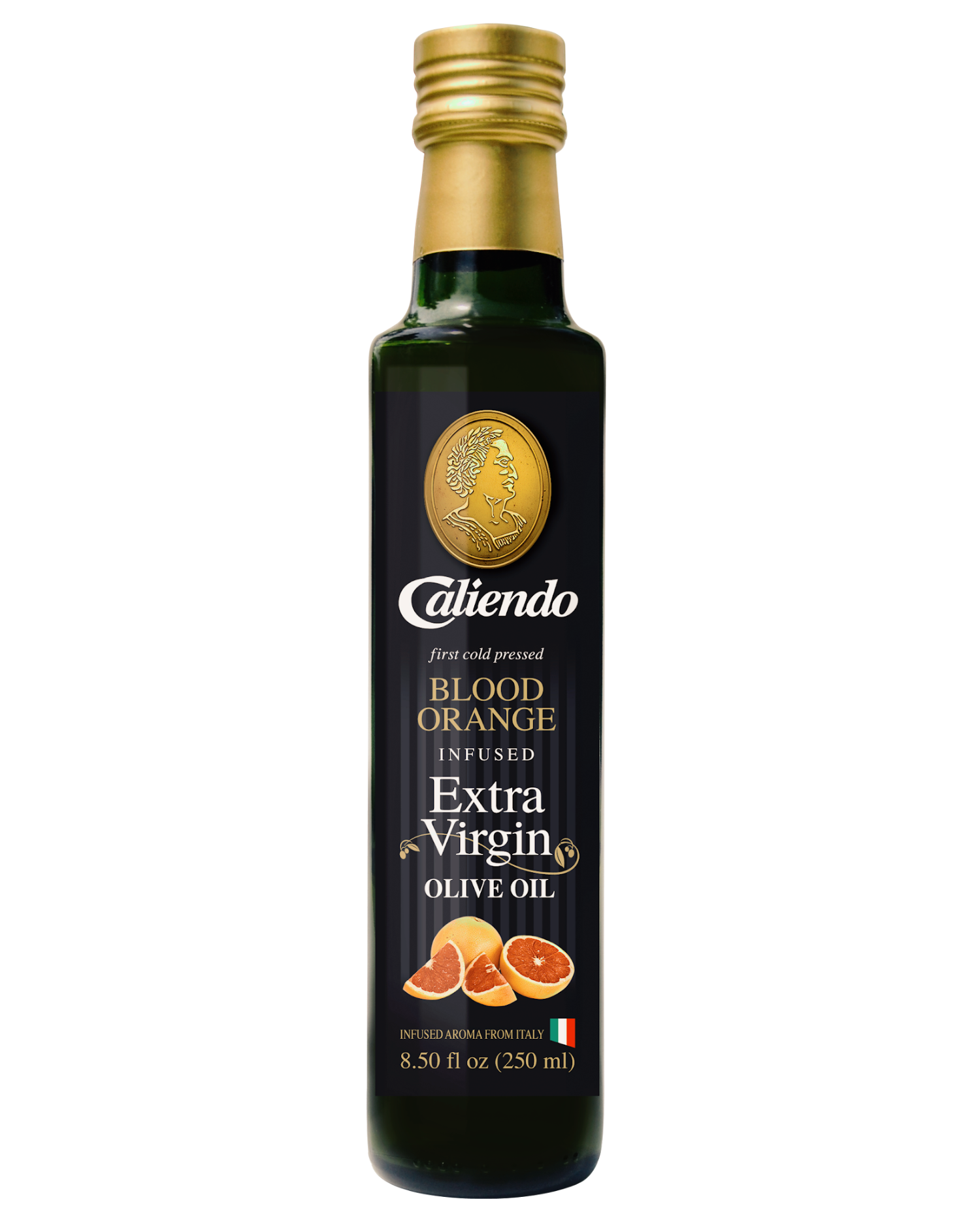 Caliendo Premium Mandarin Infused Extra Virgin Olive Oil, Authentic Italian - 8.5 Fl Oz Bottle