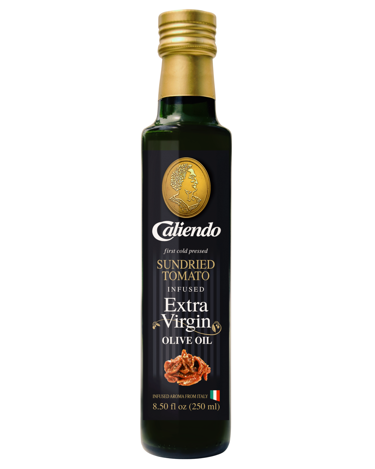 Caliendo Premium Sundried Tomato Infused Extra Virgin Olive Oil, Authentic Italian 8.5 Fl Oz Bottle