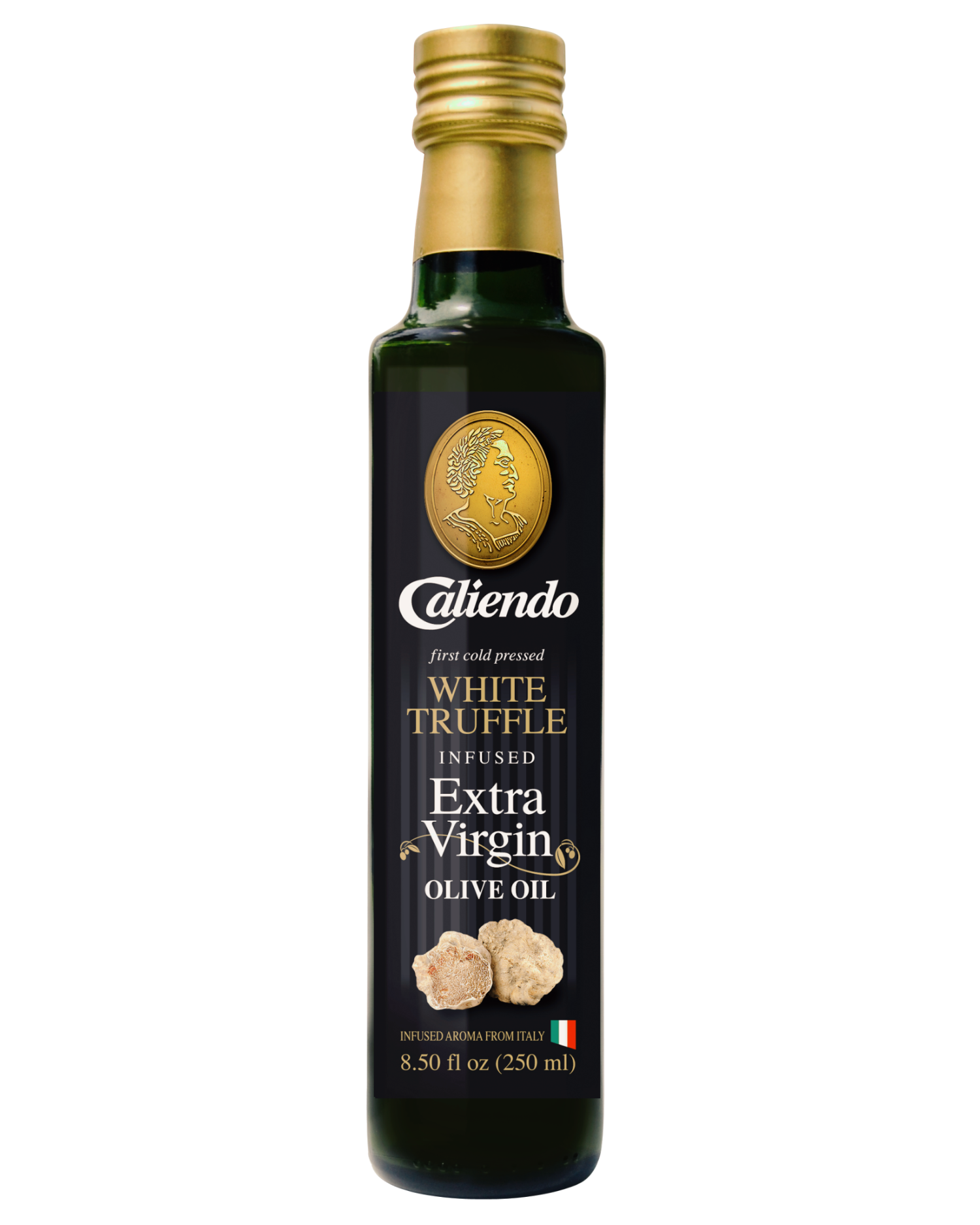 Caliendo Premium White Truffle Infused Extra Virgin Olive Oil, Authentic Italian 8.5 Fl Oz Bottle