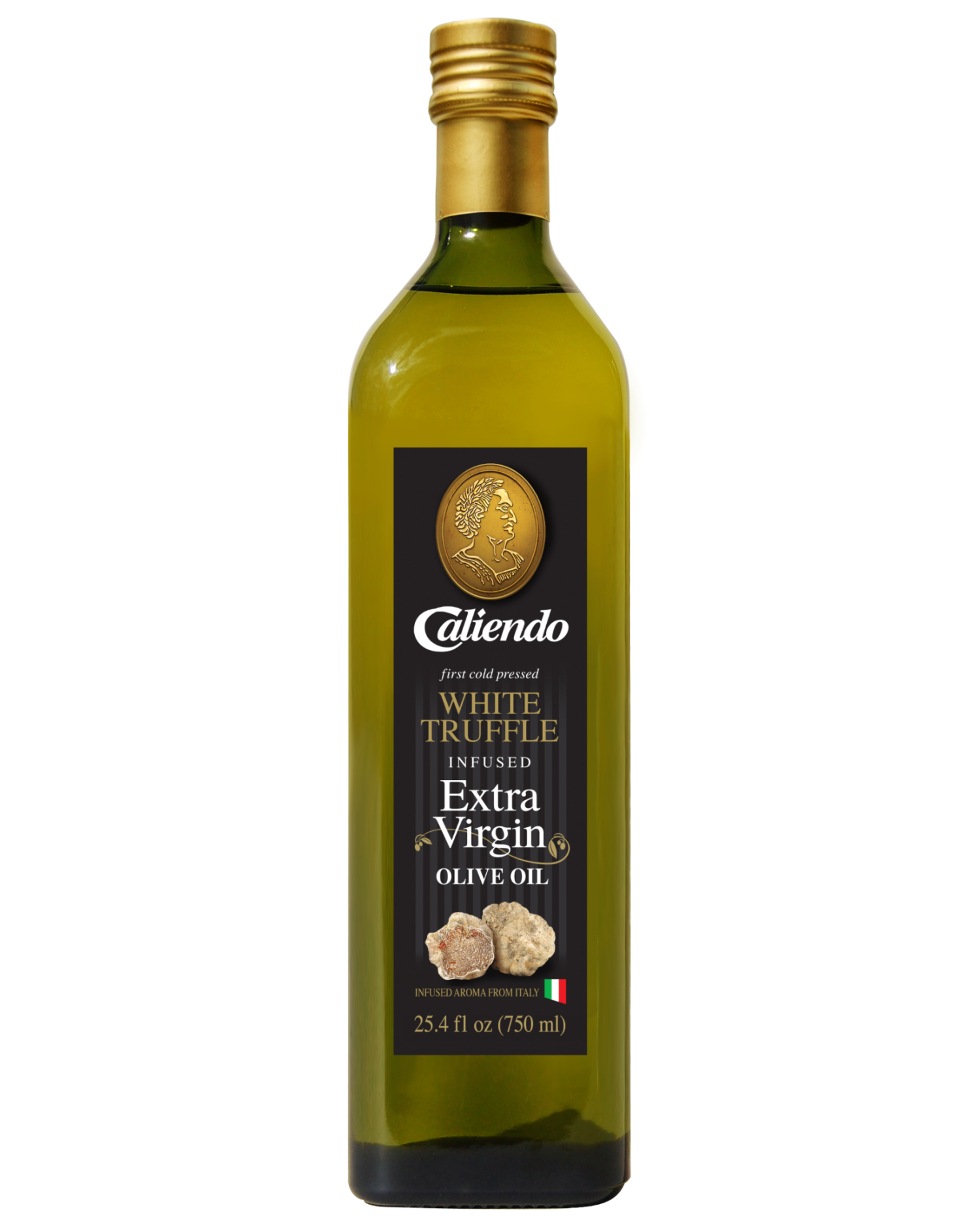 Caliendo Premium White Truffle Infused Extra Virgin Olive Oil, Authentic Italian - 24.5 Fl Oz (750ML) Bottle