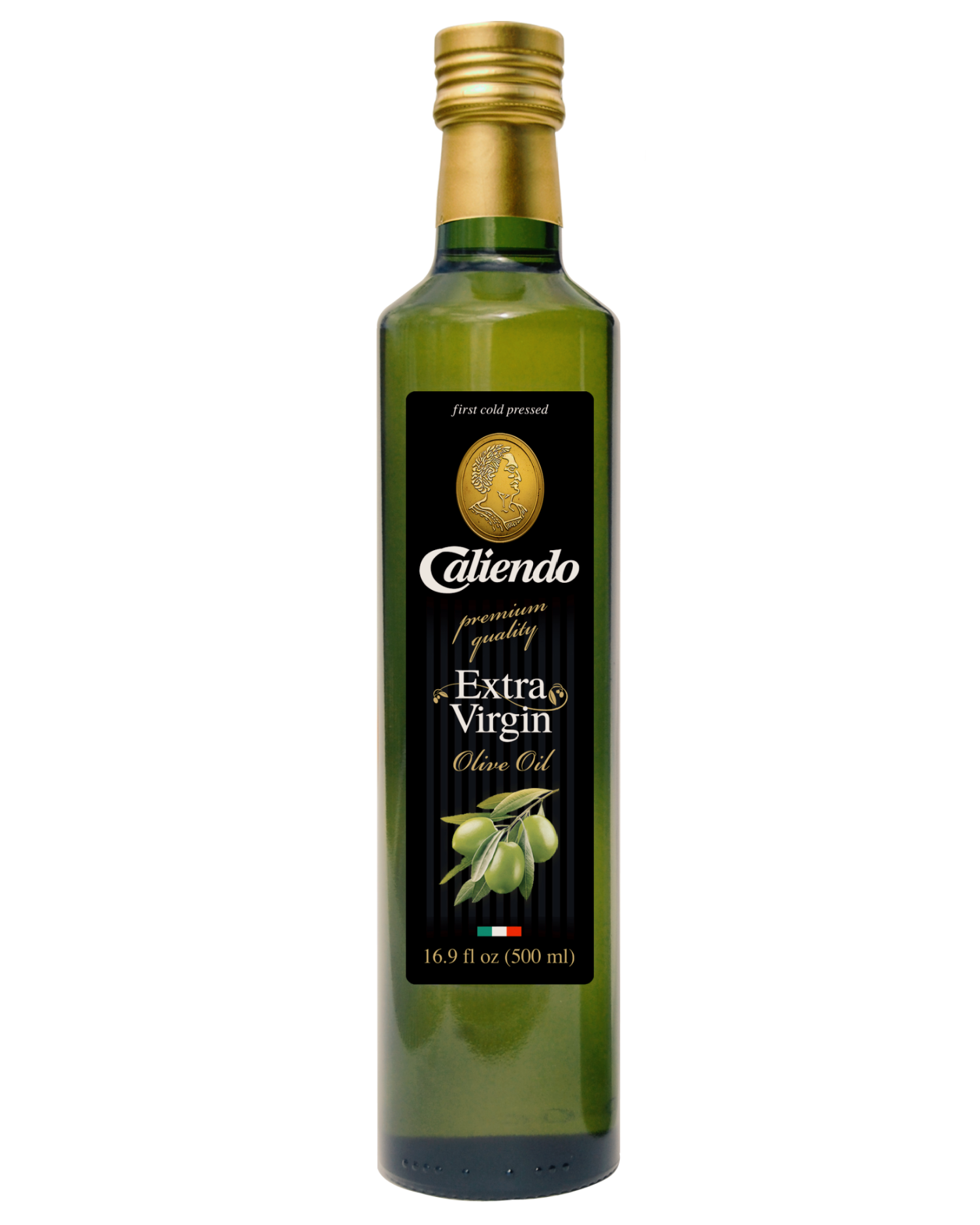 Caliendo Premium Extra Virgin Olive Oil 16.9 fl oz (500ML) Glass Bottle