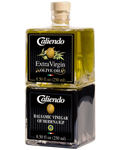 Caliendo NEW! Premium Extra Virgin Olive Oil & Balsamic Vinegar of Modena IGP Stackable Set, Authentic Italian - 17 fl oz Glass Bottles